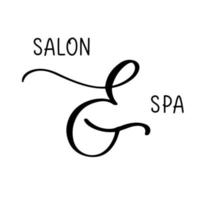 benutzerdefiniertes dekoratives kaufmännisches Und. Salon- und Spa-Logo. Ideal für Hochzeitseinladungen, Karten, Banner, Fotoüberlagerungen, Logos. vektor