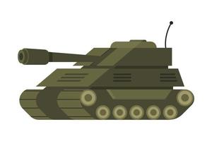 tecknad militär tank. vektor illustration