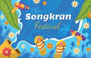 glücklicher Songkran Festivalhintergrund vektor
