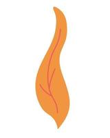 orange höstlöv på en isolerad bakgrund. hösttid. element för design, logotyp, ikon. vektor. vektor