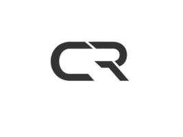 cr bokstav vektor logotyp design