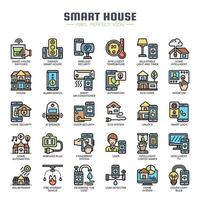 Smart Home dünne Linie Icons vektor