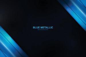 abstrakter blauer metallischer Streifenhintergrund. vektor