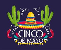 Cinco De Mayo gratulationskort vektor