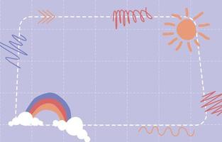 nette purpurrote Tupfenhintergrund-Sonnenregenbogenwolke vektor