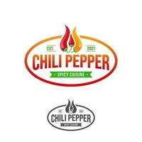 Chili-Pfeffer-Logo-Vorlage. Chili-Pfeffer-Design auf weißem Hintergrund. Vektor-Illustration. vektor