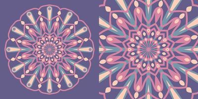 Vintage Farbe Kaleidoskop abstrakte kreisförmige symmetrische Mandala Blume Vektor-Design-Element vektor