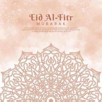 eid al-fitr mit mandala und aquarellhintergrund. abstrakte Darstellung vektor