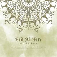 eid al-fitr mit mandala und aquarellhintergrund. abstrakte Darstellung vektor