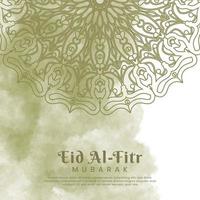 eid al-fitr med mandala och akvarell bakgrund. abstrakt illustration vektor