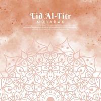 eid al-fitr mit mandala und aquarellhintergrund. abstrakte Darstellung vektor