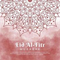 eid al-fitr med mandala och akvarell bakgrund. abstrakt illustration vektor