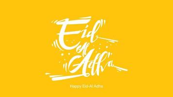 eid al-adha handskrivna bokstäver. vacker textdesign för grafisk affisch, gratulationskort etc. hälsningsvektorillustration vektor