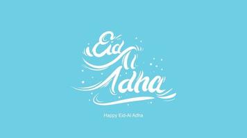 eid al-adha handgeschriebener schriftzug. schönes textdesign für grafische plakate, grußkarten etc. grußvektorillustration vektor