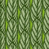 alocasia lämnar seamless pattern.vintage tropisk gren i gravyr stil. vektor