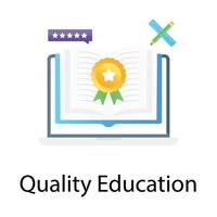 kvalitetsutbildning konceptuell vektor för bästa utbildning,