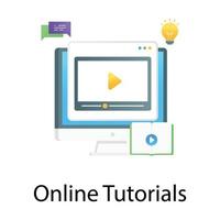 en redigerbar vektor av onlinetutorials