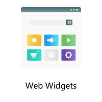 visa sidinnehåll, gradientvektor av webbwidgets vektor
