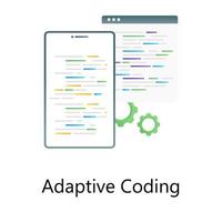 programmeringskonfiguration, adaptiv kodningsvektor i gradientdesign. vektor