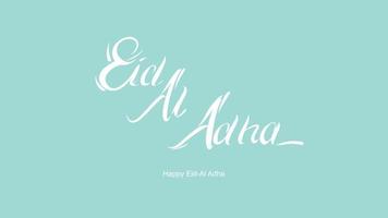 eid al-adha handgeschriebener schriftzug. schönes textdesign für grafische plakate, grußkarten etc. grußvektorillustration vektor