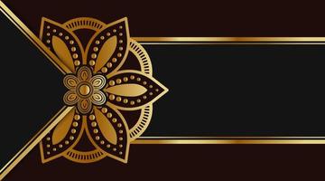 Luxus-Hintergrund, mit goldener Mandala-Dekoration vektor