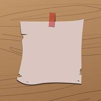 Vektorillustration des leeren Papiers, für Notizen oder Erinnerungen vektor
