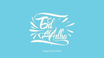 eid al-adha handgeschriebener schriftzug. schönes textdesign für grafische plakate, grußkarten etc. grußvektorillustration vektor