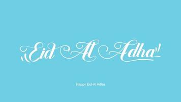 eid al-adha handskrivna bokstäver. vacker textdesign för grafisk affisch, gratulationskort etc. hälsningsvektorillustration vektor