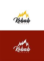 doner och kebab logotyp design vektor