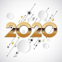 Kreatives Design des neuen Jahres 2020 vektor