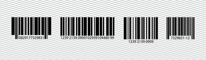 streckkoder. stormarknad skanna kodstreck och qr-koder, industriell streckkod pris svarta etiketter realistiska isolerade vektor eps 10