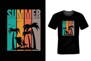 sommar t-shirt design, typografi, vintage vektor