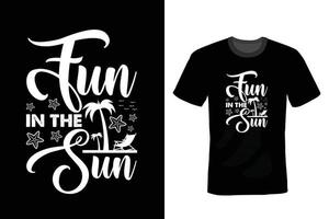 sommar t-shirt design, typografi, vintage vektor