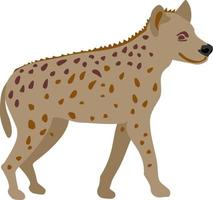 hyena platt stående och gående hyenor vektor