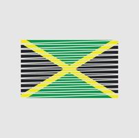 Bürste der Jamaika-Flagge. Nationalflagge vektor
