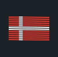 danmarks flagga borste. National flagga vektor