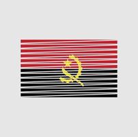 angola flaggborste. National flagga vektor