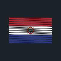 paraguays flagga borste. National flagga vektor