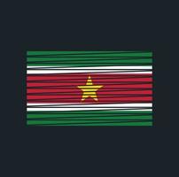 surinam flaggborste. National flagga vektor