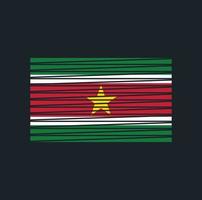 Bürste der Surinam-Flagge. Nationalflagge vektor