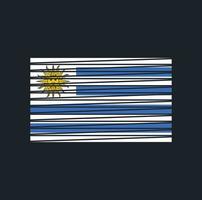 Bürste der Uruguay-Flagge. Nationalflagge vektor