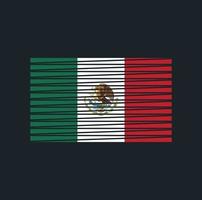 mexico flagga borste. National flagga vektor