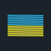 Bürste der ukrainischen Flagge. Nationalflagge vektor