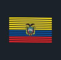 ecuador flag pinsel. Nationalflagge vektor