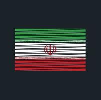 Irans flagga borste. National flagga vektor