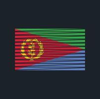 eritrea flaggborste. National flagga vektor