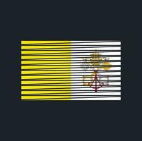 Vatikan-Flagge-Pinsel. Nationalflagge vektor