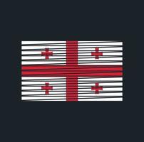 georgia flagga borste. National flagga vektor