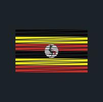 uganda flaggborste. National flagga vektor