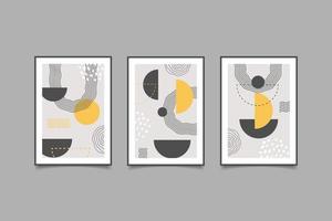 Boho moderne Poster abstrakt in Formen Design für die Wanddekoration vektor